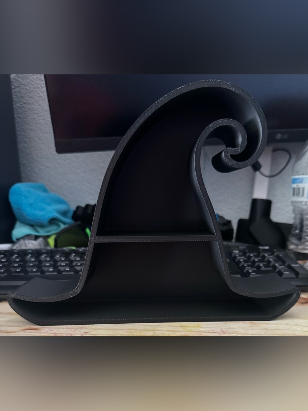 Matte Black Curved Desk Organizer - Home Accents Decor